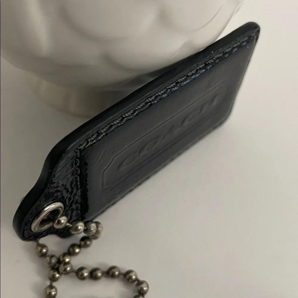 Coach 3” Hang Tag | Black Patent Leather